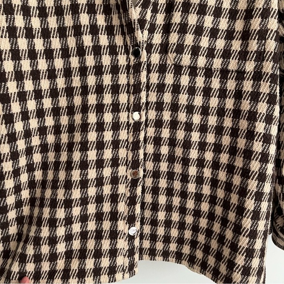 Princess Polly Harry Jacket Check Beige - Picture 6 of 7